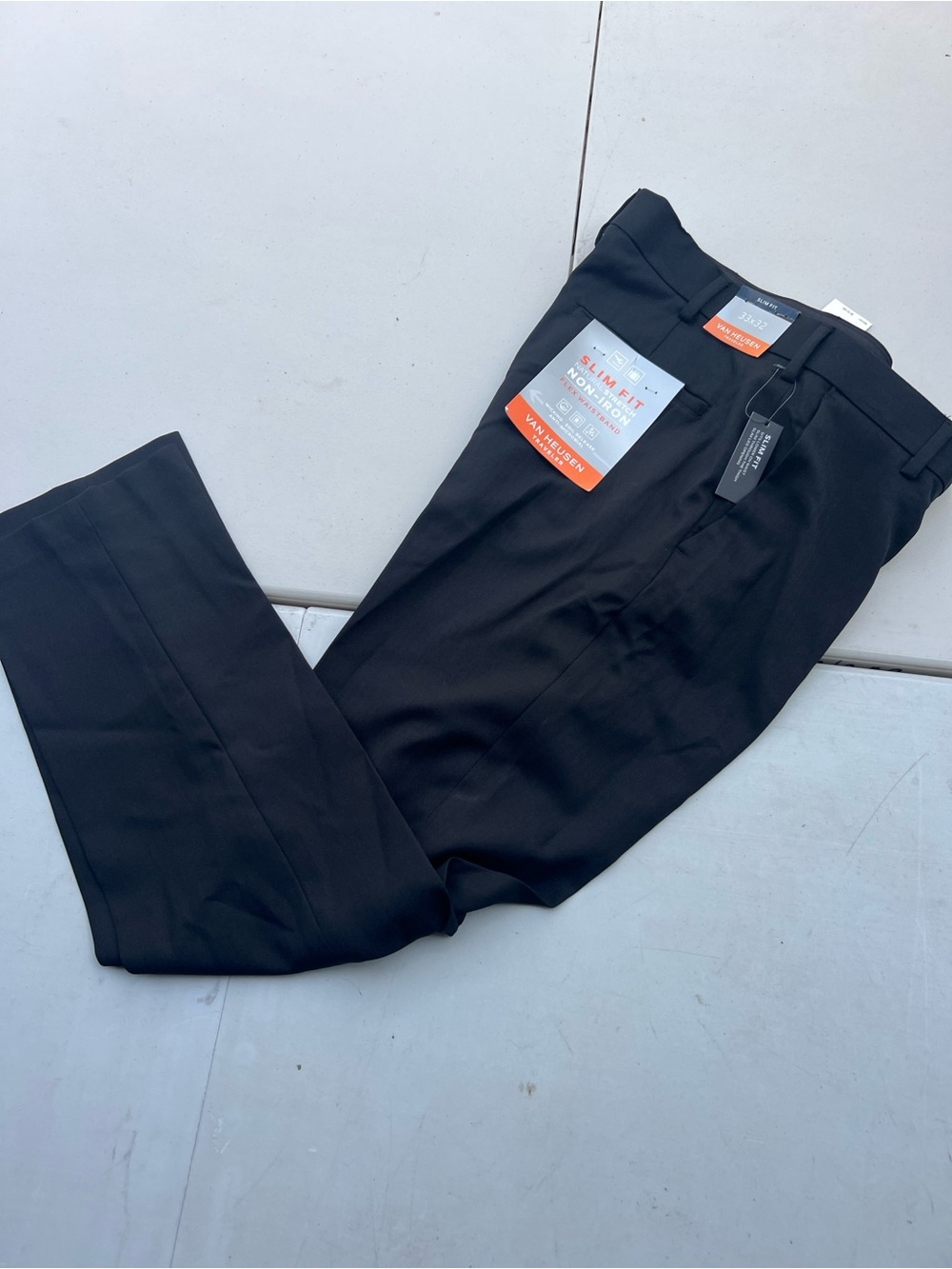 Van Heusen Black Men's Slim Trousers